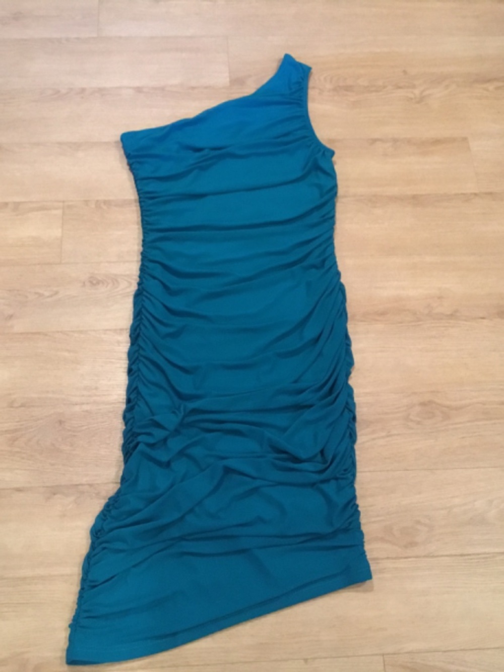 NWT PRETTYGARDEN Women’s Ruched Bodycon One Shoulder Midi Cocktail Dress Size M - Picture 7 of 7